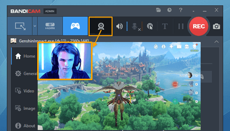 Webcam and Facecam overlay