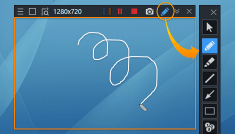 Real-time drawing on screen